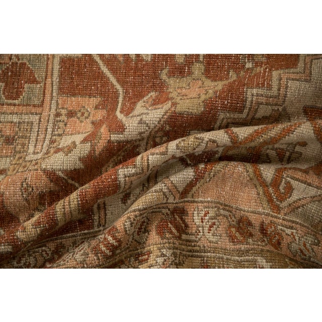 Old New House Vintage Distressed Heriz Carpet - 9'7" x 12'3" For Sale - Image 4 of 15