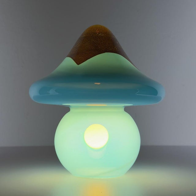 Murano Glass Mushroom Table Lamp, Italy, 1970s For Sale - Image 6 of 18