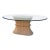 Vintage McGuire Furniture Co Glass Top Horse Track Dining Table For Sale