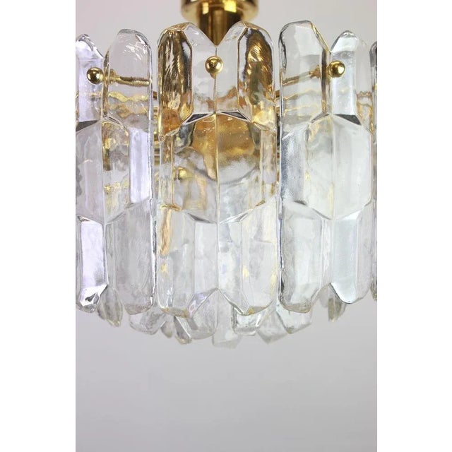 Metal Brass and Murano Glass Light Fixture Palazzo from Kalmar, Austria, 1970s For Sale - Image 7 of 16