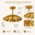 Brass Scallop Ceiling Light, Hollywood Regency Semi Flush Mount, Handmade Clam Shell Ceiling Lamp, Art Deco Gold Brass Fixture 28 Inch For Sale - Image 6 of 13