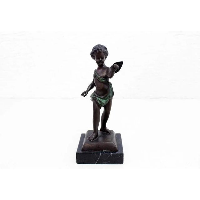 Art Nouveau Bronze Statuette by Eduardo Rossi, 1950 For Sale - Image 3 of 13