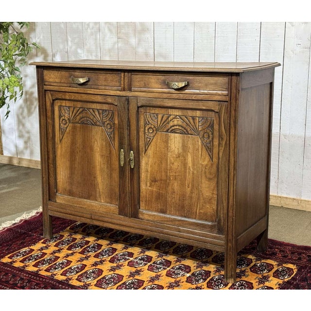Art Deco Rustic Sideboard in Chestnut, 1930s For Sale - Image 12 of 15