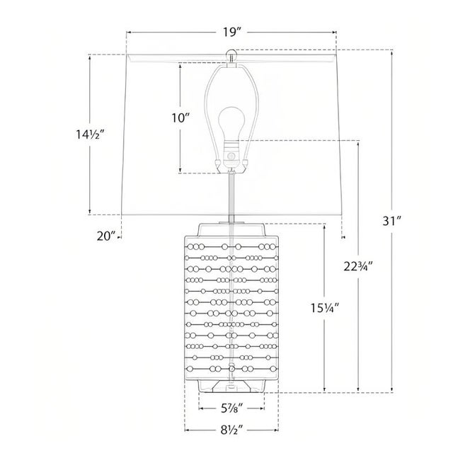 2020s AERIN for Visual Comfort Signature Darina Large Table Lamp in Pebbled Blue with Linen Shade For Sale - Image 5 of 5