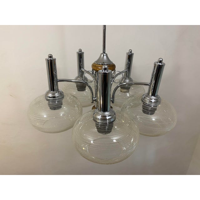 Vintage Five-Light Sputnik Chandelier by Emi Poljčane, Former Yugoslavia, 1983 For Sale - Image 17 of 17
