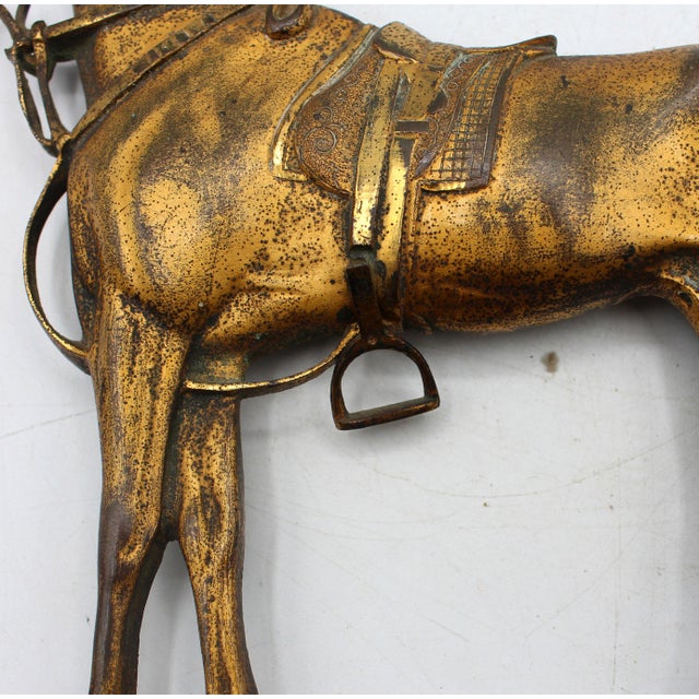 Late 19th-Early 20th Century Anglo-American Gilt Bronze Horse Silhouette For Sale - Image 4 of 5