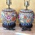 Ceramic Vintage Hand-Painted Floral Porcelain Table Lamps – a Pair For Sale - Image 7 of 18