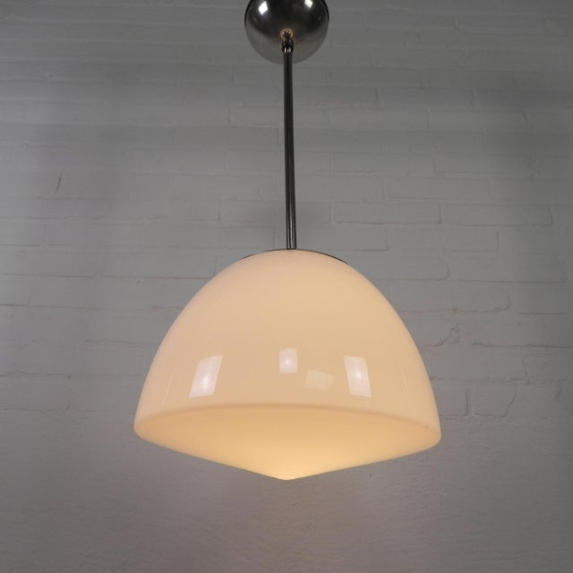 School Lamp with Large Glass Ball in Opal Glass, 1930s For Sale - Image 13 of 16