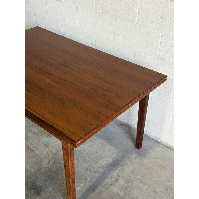 Rosewood Dining Table With Expandable Pull Out Draw Leaves Sejling Skabe Denmark 1960s For Sale - Image 4 of 9