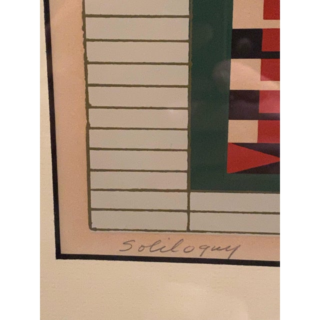 1970s Will Barnet Original Signed, Titled & Numbered Limited Edition Serigraph "Soliloquy" For Sale - Image 4 of 13