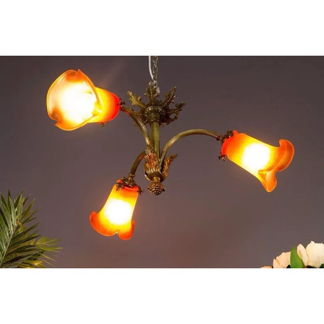 1930s Small, Louis XVI 1930s French-Style Ceiling Light. All New Wiring. Beautiful For Sale - Image 5 of 9