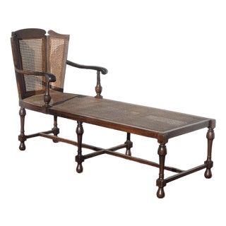 Unique Antique French Country Cane Chaise Lounge Chair ~ Day Bed For Sale