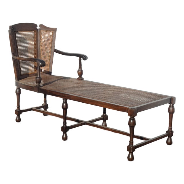 Unique Antique French Country Cane Chaise Lounge Chair ~ Day Bed For Sale