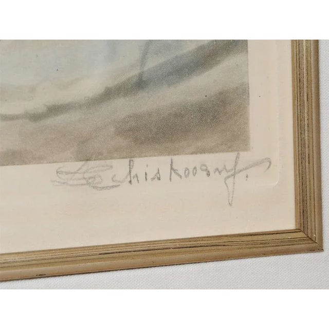 Art Deco Print After Lev Tchistovsky "Black Lace Scarf" Painting For Sale - Image 3 of 7