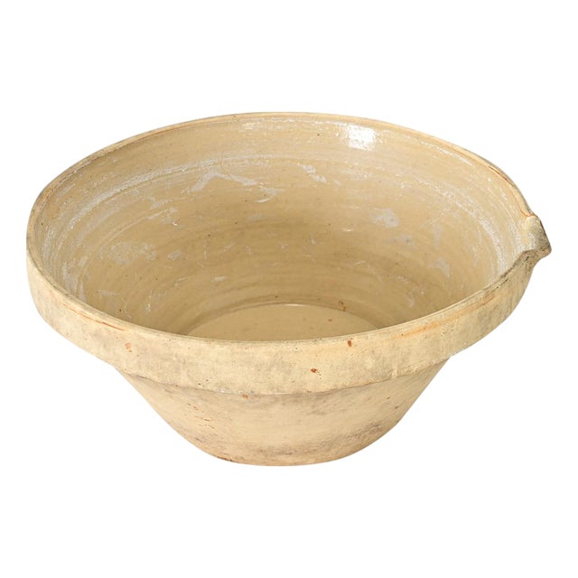 French 19th Century Glazed Cream Bowl For Sale