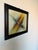Bold and energetic vintage abstract expressionist oil painting by Roy Pierce, featuring dramatic intersecting forms in...