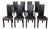 Vintage Cattelan Italia “Lara” Black Leather Dining Chairs – Set of 8 – Made in Italy For Sale