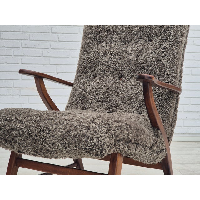 Vintage Danish Armchair in Beech Wood, 1960s For Sale - Image 14 of 18