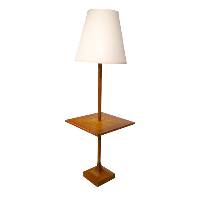 Brown Mid Century Floor Lamp Table by the Laurel Lamp Manufacturing Company C. 1950o/60's For Sale - Image 8 of 9