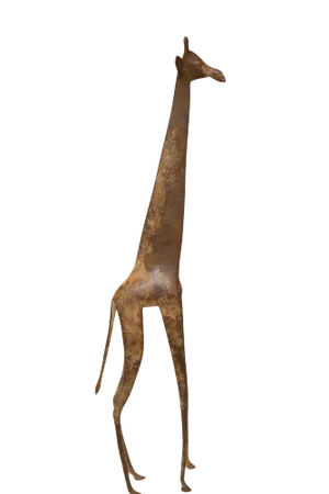 Vintage African Extra Large Bronze Giraffe