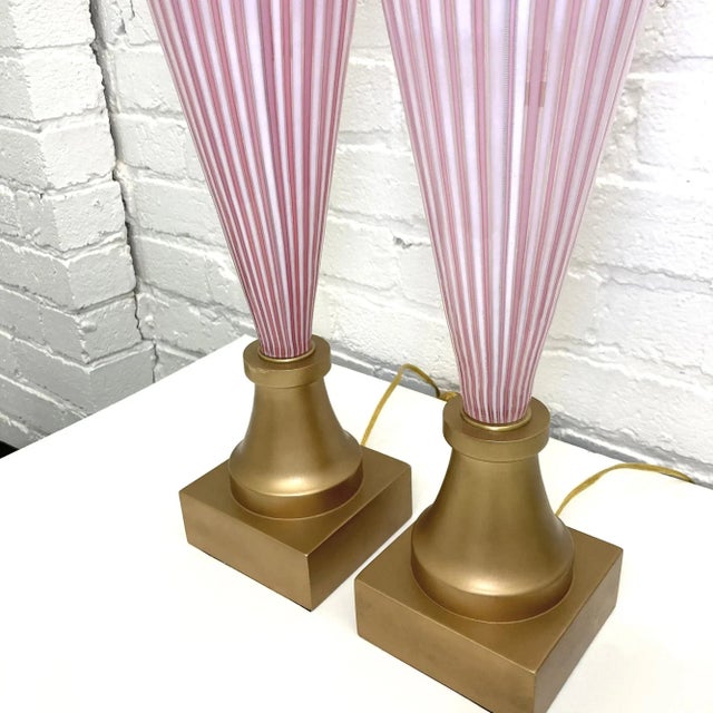 Murano Glass Table Lamps - a Pair For Sale In San Francisco - Image 6 of 8