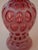 Victorian Cranberry Opalescent Coin Spot Vase Northwood Glass 6" Ruffled Rim Antique Eapg For Sale - Image 11 of 18