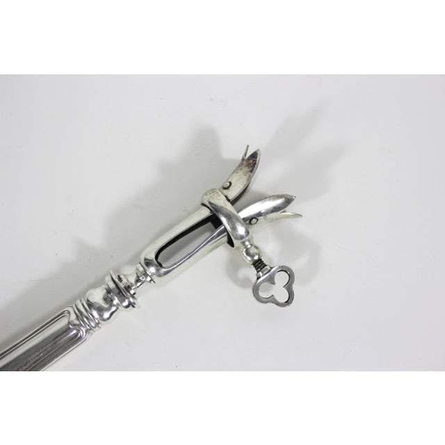 Metal Antique Ercuis Silver Manche À Gigot Or Bone Holder For Sale - Image 7 of 12
