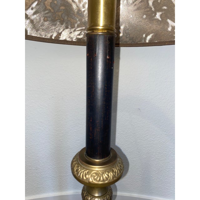 1990s John-RIchard Brass Candelstick Lamp For Sale In Fayetteville, AR - Image 6 of 13