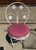 1960s Vintage Floral White Iron Bistro Table & 2 Chairs For Sale - Image 5 of 6