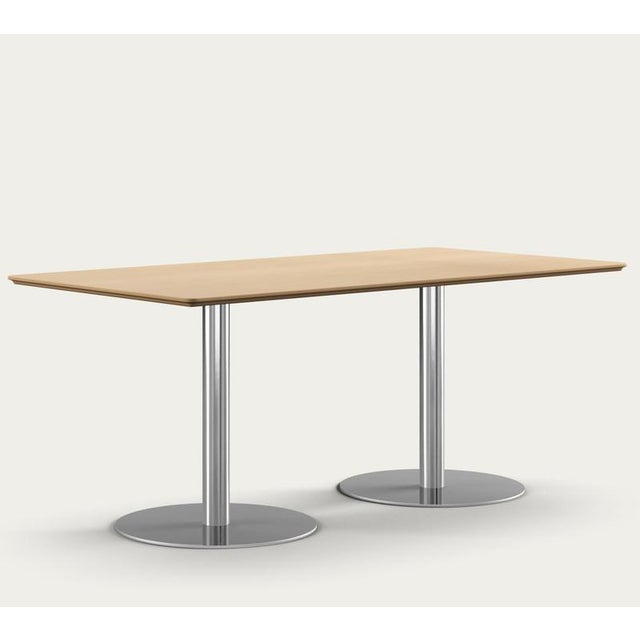 Henrik tengler train conference table leg: stainless steel, tabletop: oak clear oil for one collection. As a prominent...