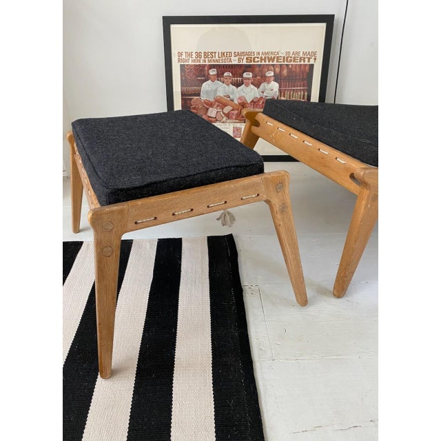 Rare and beautifully designed 'hunting chair' and ottoman. No makers mark or attribution to be found anywhere, but looks...