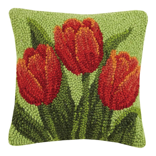 Tulip Hook Pillow, 10" x 10" For Sale