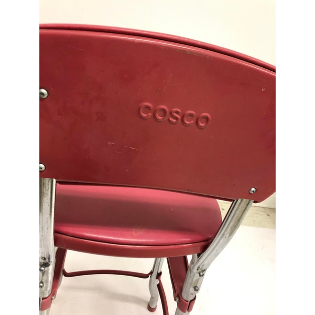 Vintage Industrial Red Metal Bar Stool by Stool Chairish