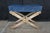 Baker Furniture Company Vintage Italian Neoclassical X-Form Curule Bench Stool Ottoman Attributed to Baker Furniture For Sale - Image 4 of 18