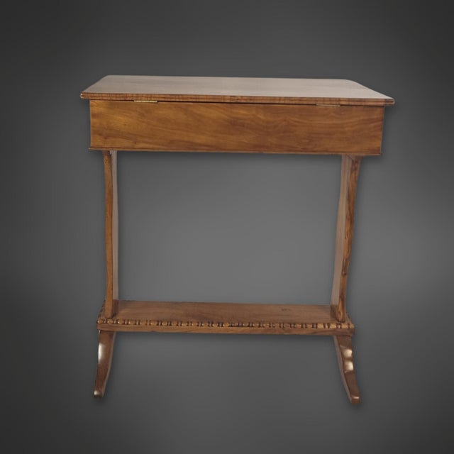 Brown Biedermeier Sewing Table in Cherrywood, 1825 For Sale - Image 8 of 10