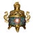 Vintage Cloisonne Enamel Incense Burner – 9.8" Gilt Dragon Censer With Pierced Lid For Sale