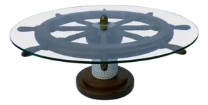 Authentic Ship's Wheel Is Now a Coffee Table