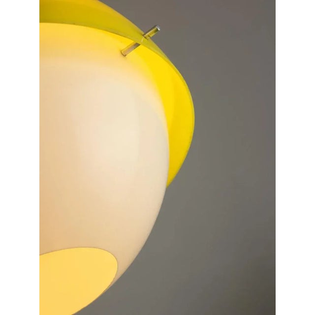 Space Age Yellow Acrylic Glass Pendant Lamp, 1970s For Sale - Image 10 of 13