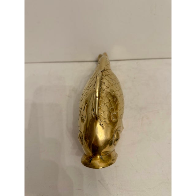 Mid Century Brass Koi Fish Sculpture For Sale - Image 11 of 11