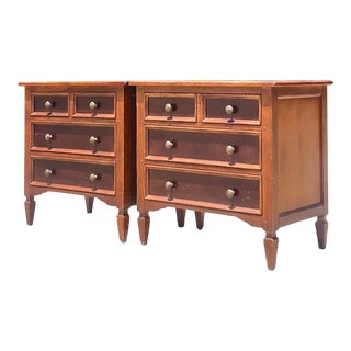 Late 20th Century Vintage Regency Baker Milling Road Nightstands - a Pair For Sale