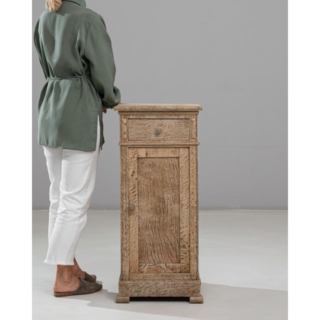 1900s French Oak Bedside Table With Drawer For Sale In Greensboro - Image 6 of 18