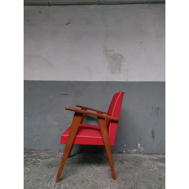 Vintage Red Armchair, 1960 For Sale - Image 16 of 18