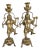 Asian Figurative Brass Candle Holders, Pair For Sale
