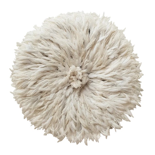 Modern Cream White Juju Hats- Set of 8 For Sale - Image 3 of 5