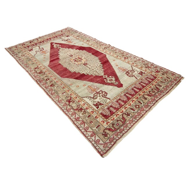 1960s Vintage Turkish Rug- 5′1″ × 9′ For Sale - Image 4 of 7