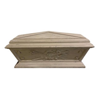 Painted Sarcophagus Panel with Bee Decoration, 1800s For Sale