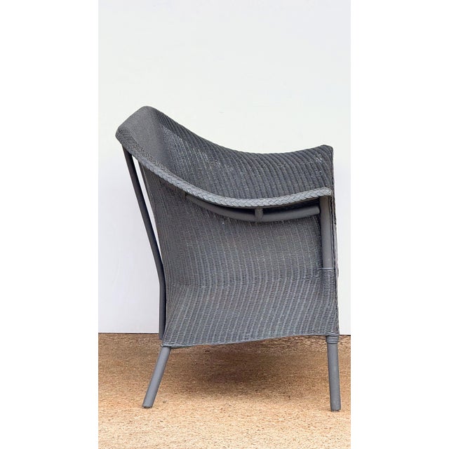 English Wicker Garden Settee Bench or Seat by Lloyd Loom For Sale In Austin - Image 6 of 11