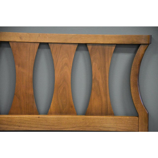 Mid Century Modern Walnut Queen Headboard For Sale - Image 4 of 4