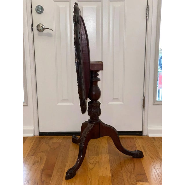 Antique Chippendale Round Table With Fold-Down Top For Sale - Image 11 of 13