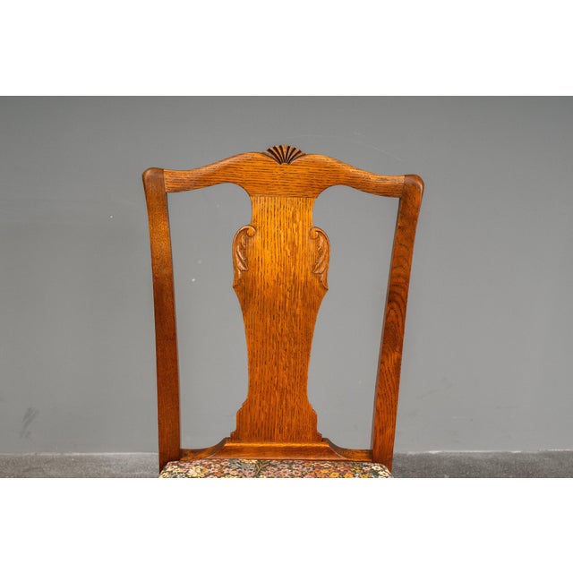 20th Century Art Nouveau Chairs in Oak, Set of 4 For Sale - Image 15 of 18